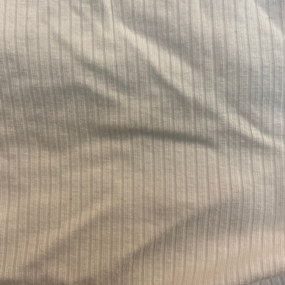 AFRM Ruched Ribbed Halter Top - White XL - Picture 3 of 6